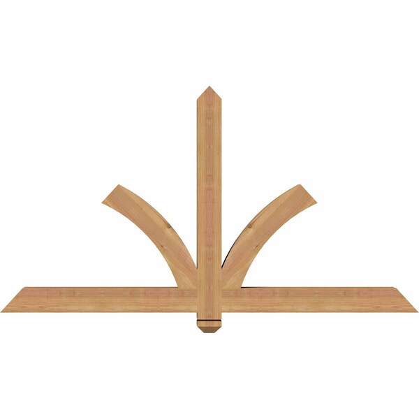 Ekena Millwork Redmond Smooth Timber Gable Bracket, Western Red Cedar, 60"W x 32"H x 3 1/2"D x 3 1/2"F, 13/12 Pitch GBW060X32X0404RED00SWR - main